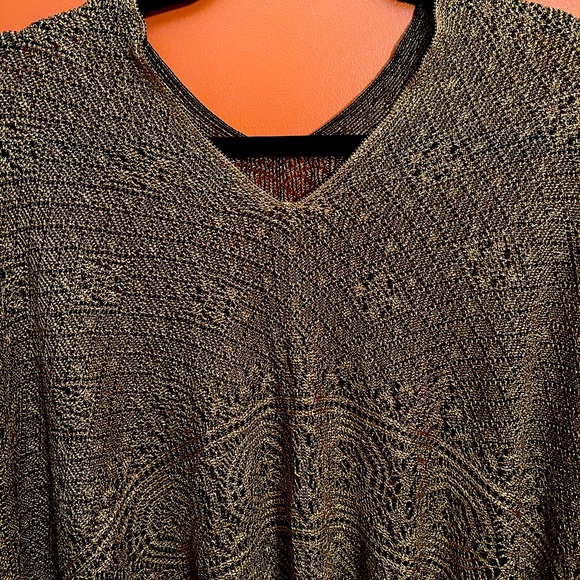 Lace Cardigan,Fringes,Gold Color, One Size,Mirasol - Picture 8 of 8